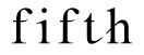 fifth(フィフス)のロゴ